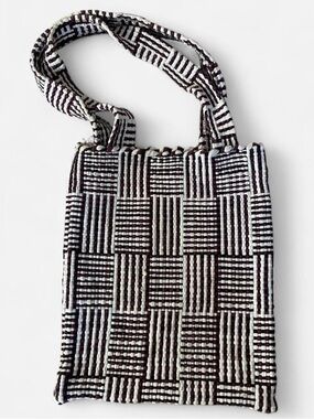 Unisex HandWoven Checker Pattern Shoulder Bag